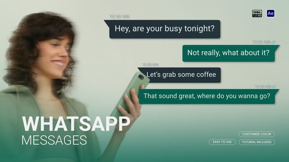 Videohive Whatsapp Chat Messages Elements template preview