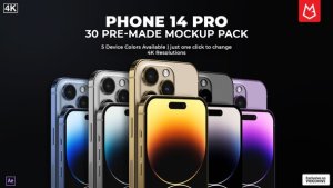 Videohive App Promo Phone 14 Pro Mockup Pack Product Promo template preview