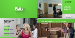 Flat Broadcast Pack Video Displays template preview