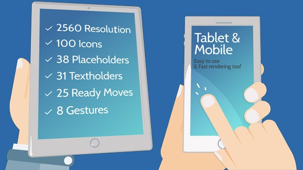 Cartoony App Promo Video Displays template preview