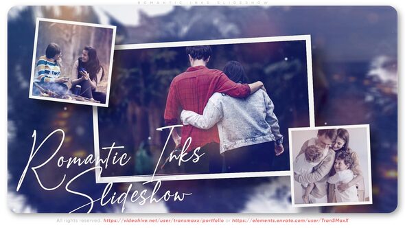 Videohive Romantic Inks Slideshow Video Displays template preview