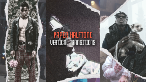 Videohive Vertical Paper Halftone Transitions Elements template preview