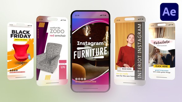 Videohive Instagram - Interior 01 Video Displays template preview