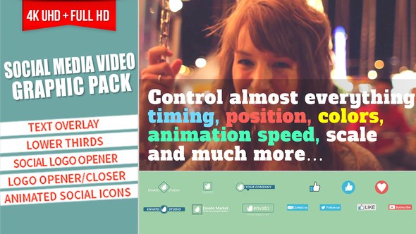 Social Media Video Graphic Pack Video Displays template preview