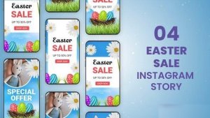 Videohive Easter Day Sale Instagram Story Easter template preview