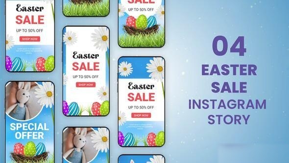 Videohive Easter Day Sale Instagram Story Easter template preview