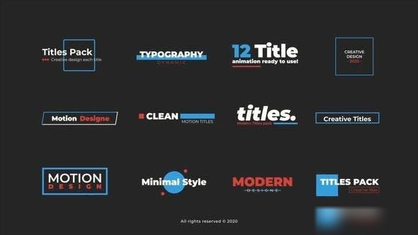 Videohive Clean Titles 2.0 | After Effets Titles template preview