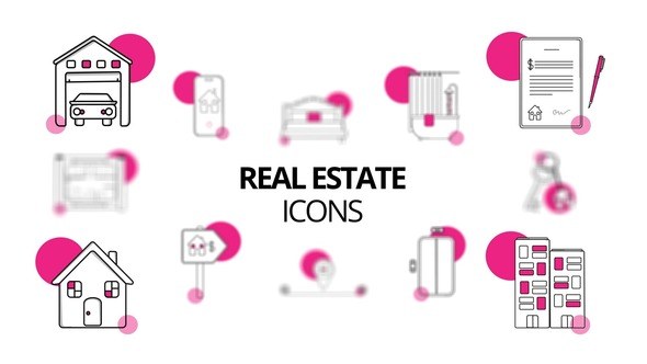 Videohive Real Estate Icons Elements template preview