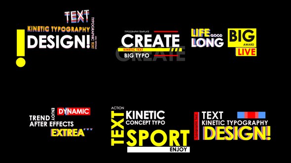 Videohive Dynamic Kinetic Typography | Text Intro Pack Titles template preview