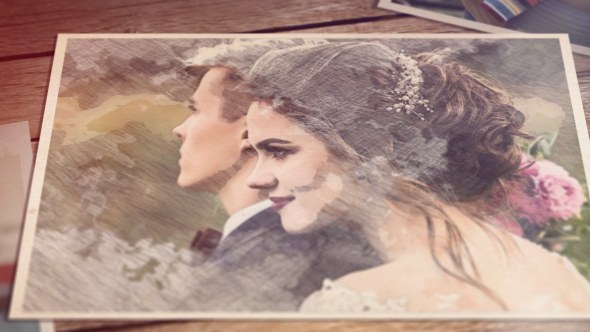 Videohive Romantic Sketches Video Displays template preview