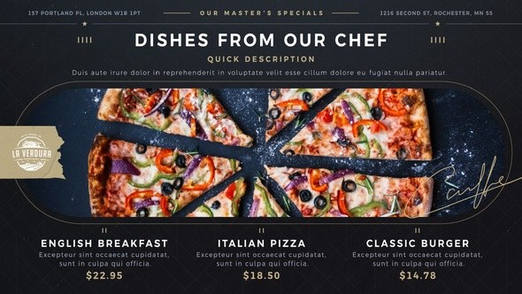 Videohive Restaurant Promo III 52094906 Product Promo template preview