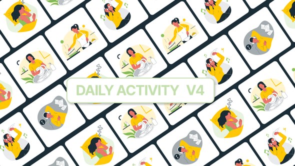 Videohive Daily Activity Icon Animation 60362395 Elements template preview
