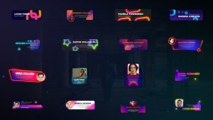 Videohive Gradient Social Lower Thirds Elements template preview