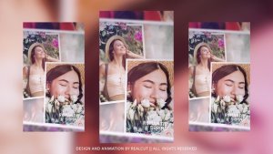 Videohive Vertical Romantic Spring Video Displays template preview