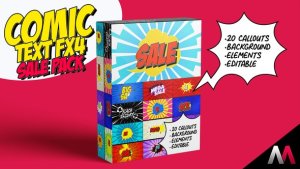 Videohive Comic Text Fx4_Sale Pack Titles template preview