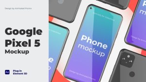 Videohive Pixel 5 Phone App - App Promo Product Promo template preview