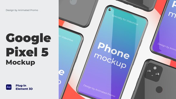 Videohive Pixel 5 Phone App - App Promo Product Promo template preview
