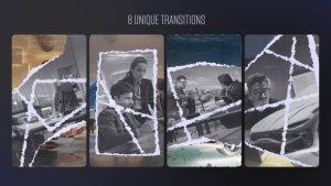 Videohive Paper Cut Transitions Vertical Elements template preview