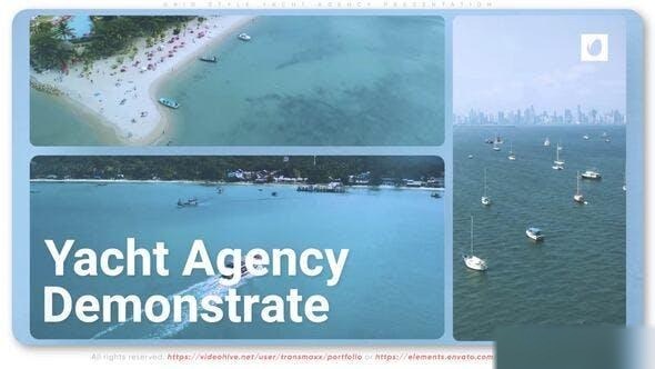Videohive Grid Style Yacht Agency Presentation Openers template preview