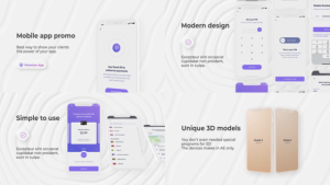 Mobile App Promo Pack – 3D Phone Mockups, UI Screens, App Presentation and Logo Reveal Video Displays template preview