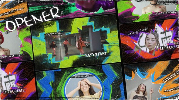 Videohive Grunge Brush Opener Openers template preview