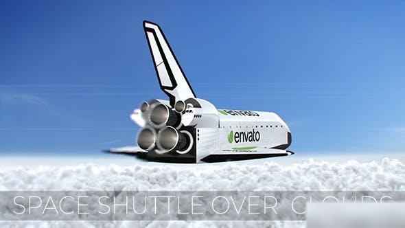 Videohive Space Shuttle over Clouds Openers template preview