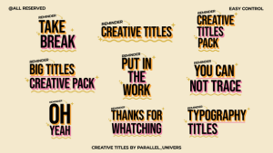 Videohive Creative Titles | AE 59016677 Titles template preview