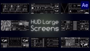 Videohive HUD Large Screens for After Effects Elements template preview