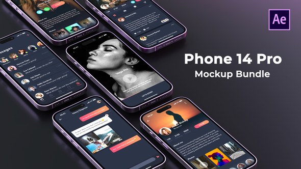 Videohive Phone 14 Pro Mockup | App Promo Product Promo template preview