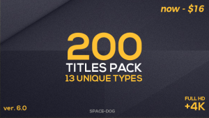 200 Titles Pack (13 unique types) Video Displays template preview