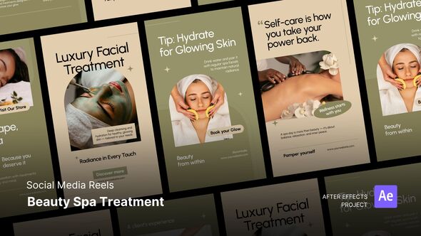 Videohive Reels - Beauty Spa Treatment After Effects Project Files Broadcast-packages template preview