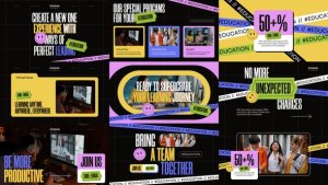 Videohive Colorful Online Course Stories Pack Openers template preview