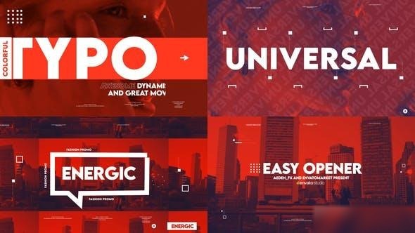 Videohive Easy Energetic Intro Openers template preview