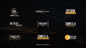 Videohive Minimal Titles | AE 44889867 Titles template preview