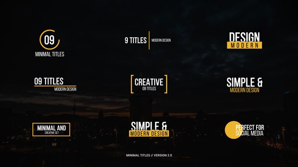 Videohive Minimal Titles | AE 44889867 Titles template preview