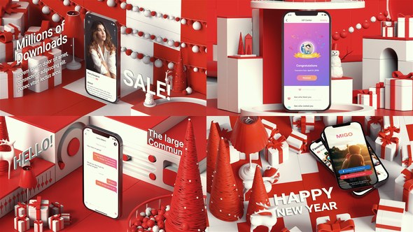 Videohive Christmas Identity APP Promo Product Promo template preview