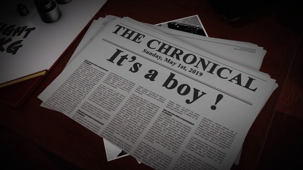 Videohive Birth announcement (a detective story) Video Displays template preview
