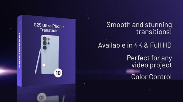 Videohive S25 Ultra Phone Transitions 4k Full HD Broadcast-packages template preview