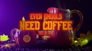 Videohive Pumpkin Spiced Halloween Coffee Promo Product Promo template preview