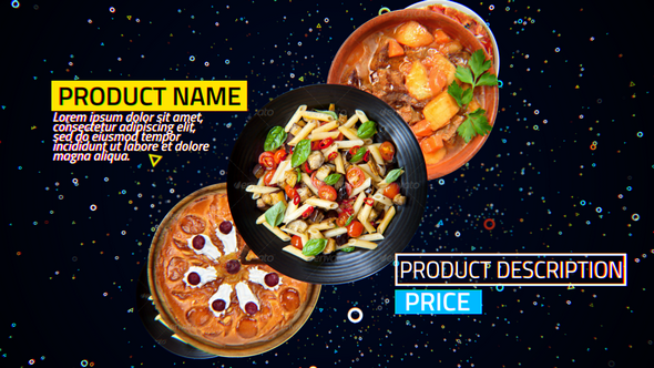 4K Restaurant Product Promo Video Displays template preview