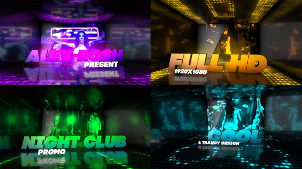 Videohive Night Club Promo Video Displays template preview