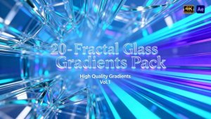 Videohive 20-Fractal Glass Gradients Background Pack Elements template preview