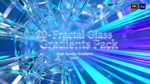 Videohive 20-Fractal Glass Gradients Background Pack Elements template preview
