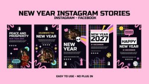 Videohive New Year Instagram Stories 56047229 Openers template preview