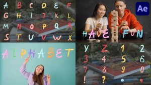 Videohive Colorful Liquid Alphabet for After Effects Titles template preview