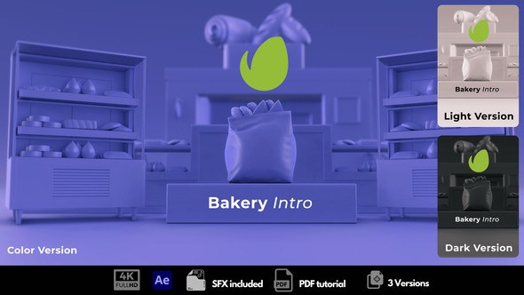 Videohive Bakery Intro Logo Stings template preview