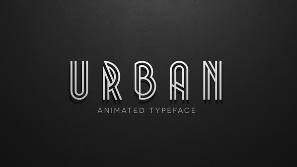Urban - Animated Typeface Video Displays template preview