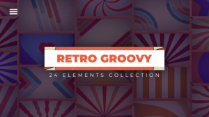 Videohive 24 Retro Groovy Backgrounds Elements template preview