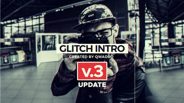 Videohive Modern Glitch Intro Video Displays template preview