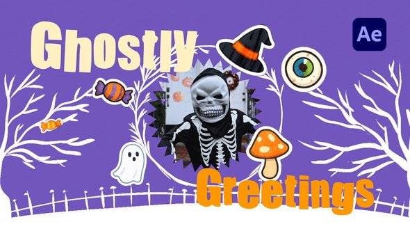Videohive Playful Cute Halloween Intro Openers template preview